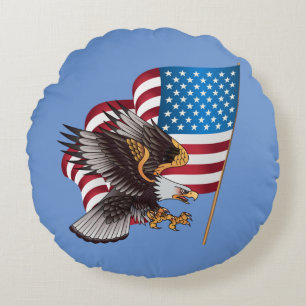 American Eagle Round Cushion