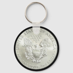 AMERICAN EAGLE SILVER DOLLAR*-KEYCHAIN KEY RING
