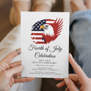 American Eagle Simple Fourth Of July Celebration  Invitation