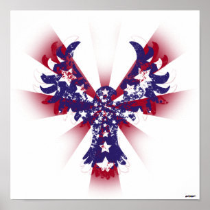 American Eagle Stars & Stripes Poster