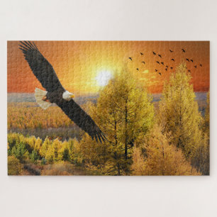 American Eagle Sunset Jigsaw Puzzle