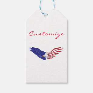 American Eagle Thunder_Cove Patriotic 4th of July Gift Tags