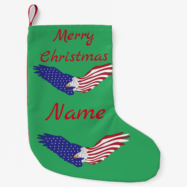 American Eagle Thunder_Cove Patriotic Small Christmas Stocking (Front)
