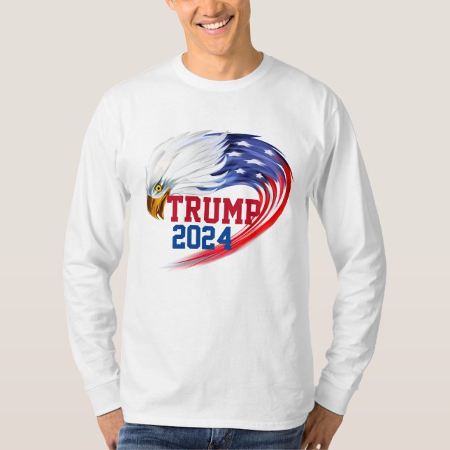 American Eagle Trump 2024  long Sleeve T-Shirt (Front)