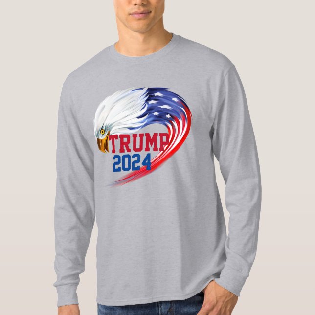 American Eagle Trump 2024  long Sleeve T-Shirt (Front)