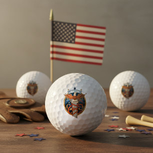 American Eagle USA 250 Art Nouveau Motif ID1304 Golf Balls