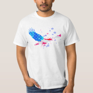 *~* American Eagle USA Flag Red White Blue T-Shirt