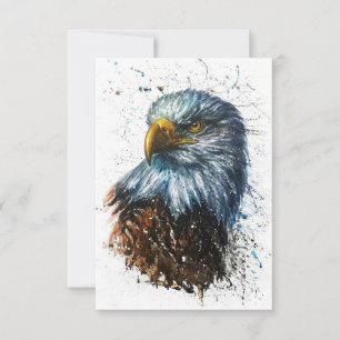 American Eagle Watercolor RSVP Card