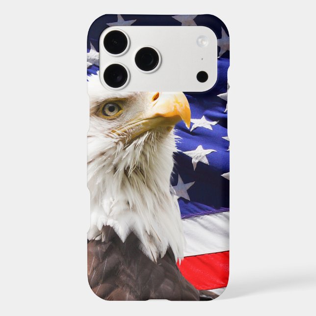 American Eagle With American Flag Background (Back)