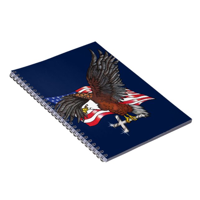 American Eagle with Cross Spiral Notebook (Right Side)