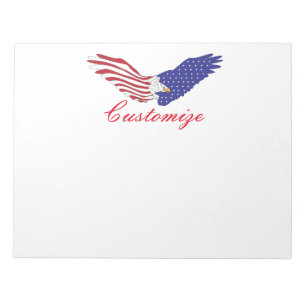 American Eagles Thunder_Cove Patriotic 4th of July Notepad