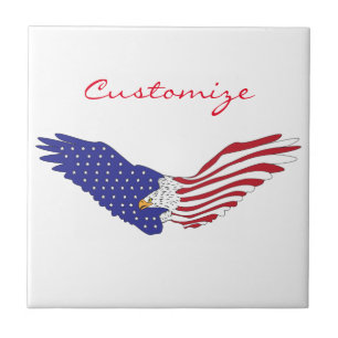 American Eagles Thunder_Cove Patriotic 4th of July Tile