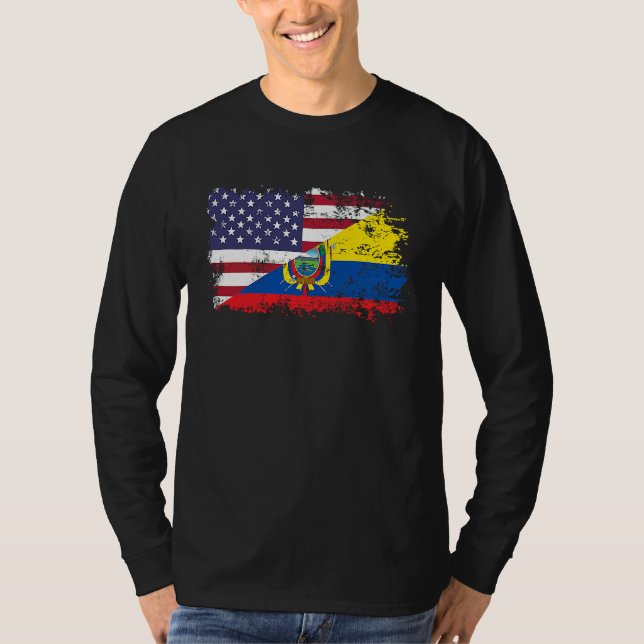 American Ecuador Flag T-Shirt (Front)