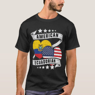 American Ecuadorian flag shirt Half Ecuadorian