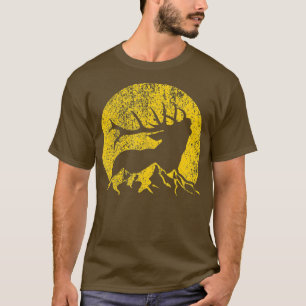 American Elk Hunter Dad Vintage Retro Bow Hunting T-Shirt