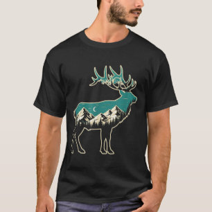 American Elk Lover Dad Retro Hunting T-Shirt