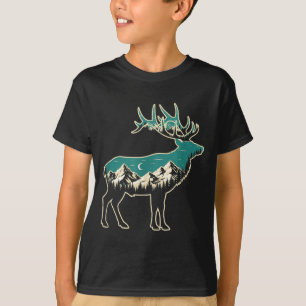 American Elk Lover Dad Retro Hunting T-Shirt