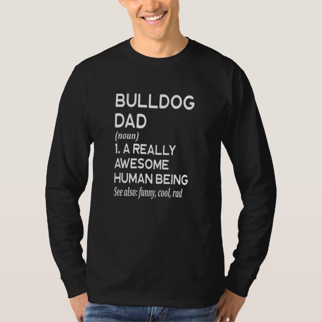 American English Bulldog Dog Dad Definition - Cute T-Shirt (Front)