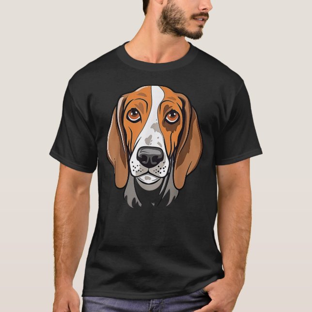 American English Coonhound Cute Cartoon Puppy Dog  T-Shirt (Front)
