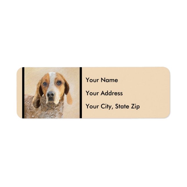 American English Coonhound Painting - Dog Art (Front)