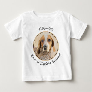 American English Coonhound Painting - Dog Art Baby T-Shirt