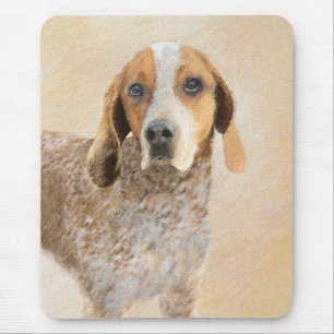 American English Coonhound Painting - Dog Art Mouse Pad