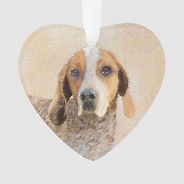 American English Coonhound Painting - Dog Art Ornament (Front)