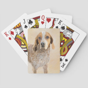 American English Coonhound Painting - Dog Art Playing Cards