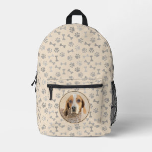 American English Coonhound Painting - Dog Art Printed Backpack