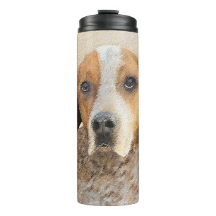 American English Coonhound Painting - Dog Art Thermal Tumbler