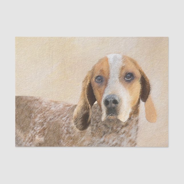 American English Coonhound Painting - Dog Art Tissue Paper (Front)