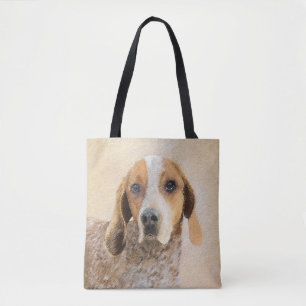 American English Coonhound Painting - Dog Art Tote Bag