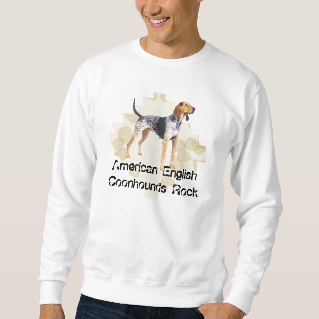 American English Coonhound with Tan Leaves Sweatshirt (Front)