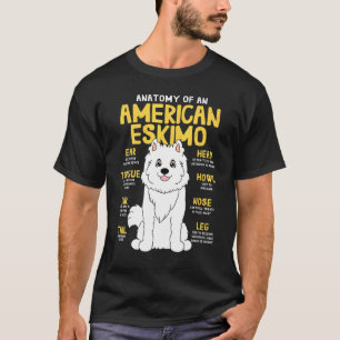 American Eskimo Anatomy Dog Mum Dad Cute T-Shirt