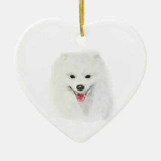 American Eskimo Ceramic Tree Decoration