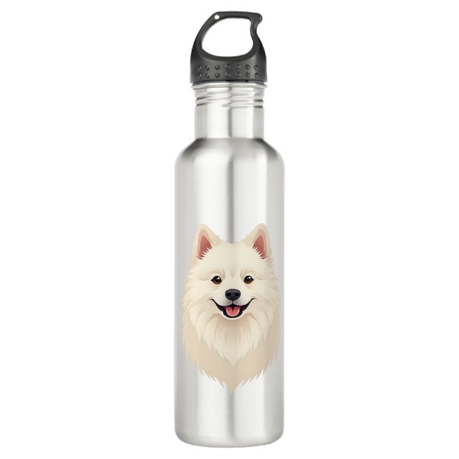 American Eskimo Dog 710 Ml Water Bottle (Front)