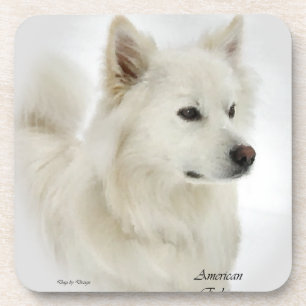 American Eskimo Dog Art Coaster