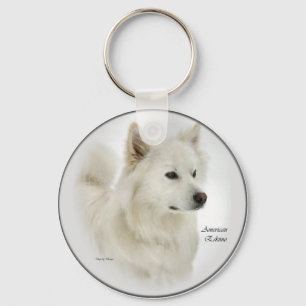 American Eskimo Dog Art Gifts Key Ring