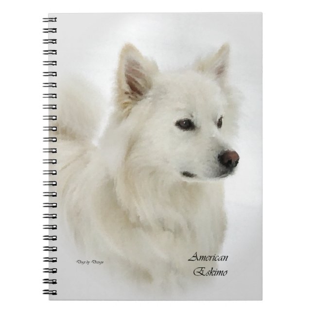 American Eskimo Dog Art Spiral Notebook (Front)