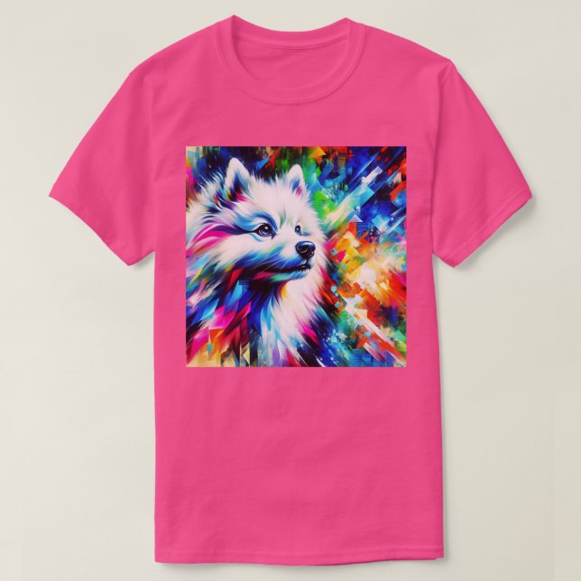 American Eskimo Dog Art T-Shirt (Design Front)