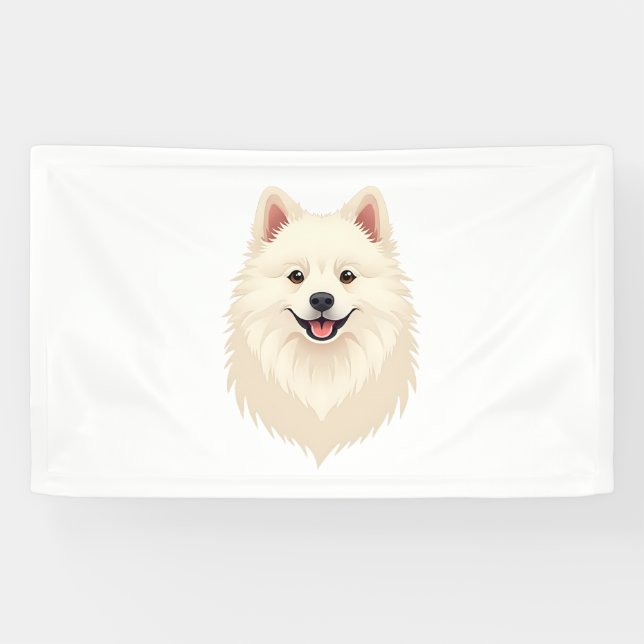 American Eskimo Dog Banner (Horizontal)