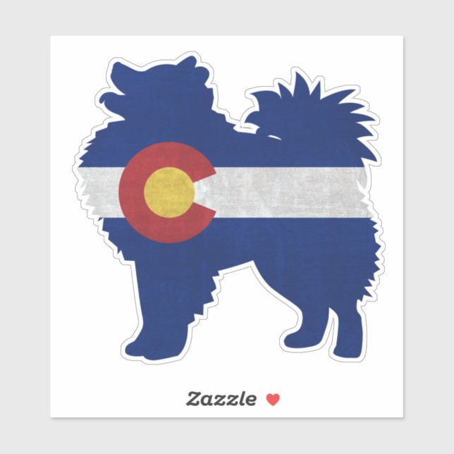 American Eskimo Dog Breed Colorado Flag (Sheet)