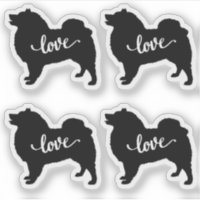 American Eskimo Dog Breed Love x4 Vinyl