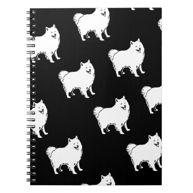 American Eskimo Dog Breed Pattern Notebook (Front)