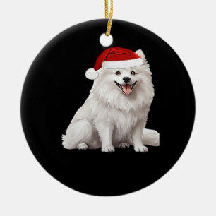 American Eskimo Dog Christmas Tree Dog Puppy Water Ceramic Tree Decoration