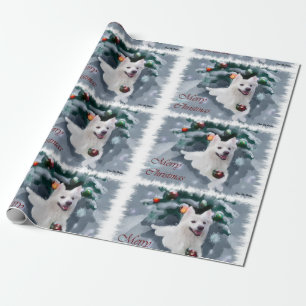 American Eskimo Dog Christmas Wrapping Paper