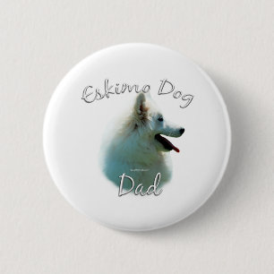 American Eskimo Dog Dad 2 6 Cm Round Badge