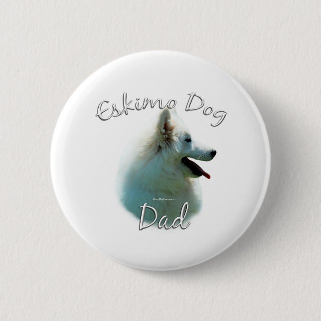 American Eskimo Dog Dad 2 6 Cm Round Badge (Front)