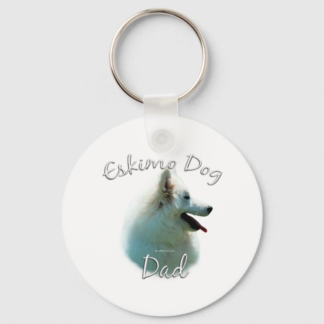 American Eskimo Dog Dad 2 Key Ring (Front)