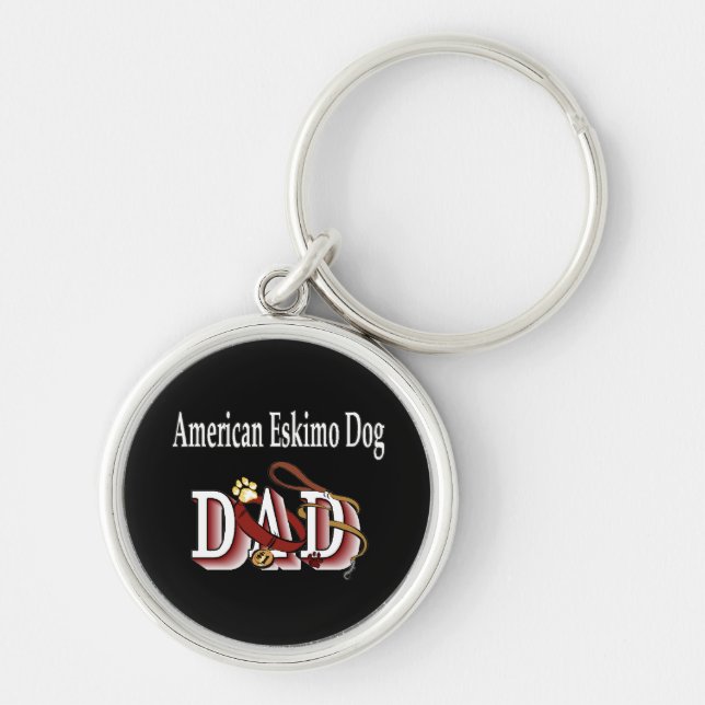 American Eskimo Dog DAD Key Ring (Front)
